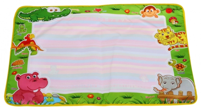 Magic Water Drawing Mat for Kids with Pens and Stencils