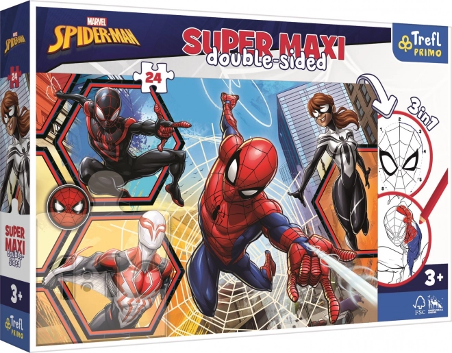 Double-Sided Spiderman Puzzle and Activity Set