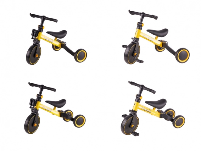 3-in-1 White Trike Fix Mini Tricycle – Yellow