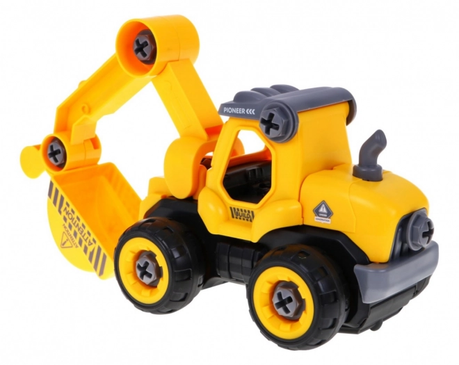 Buildable Excavator with Electric Screwdriver and Sounds for Kids 3+