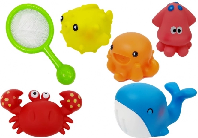 Bath Toy Set with Water Animals