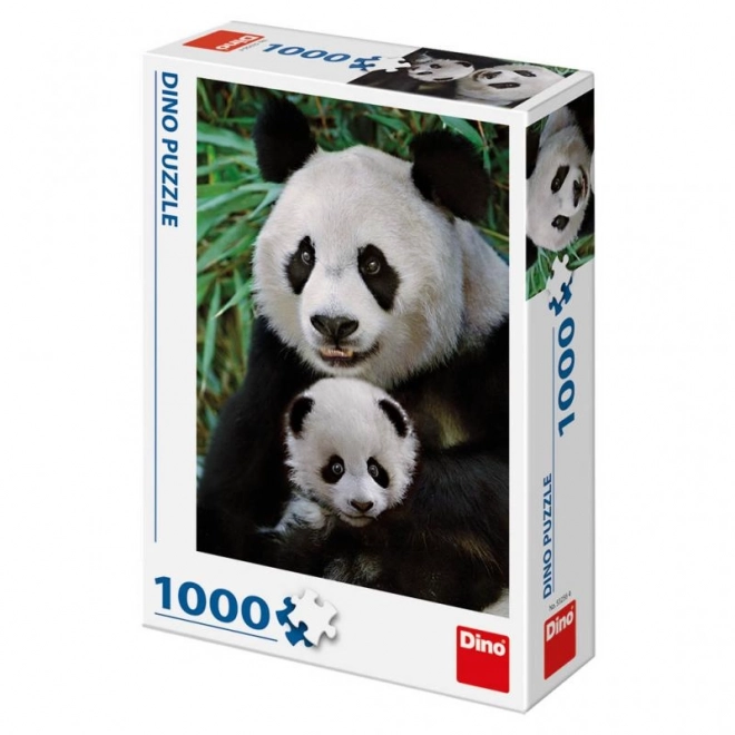 Dino Puzzle Panda with Cub 1000 Pieces