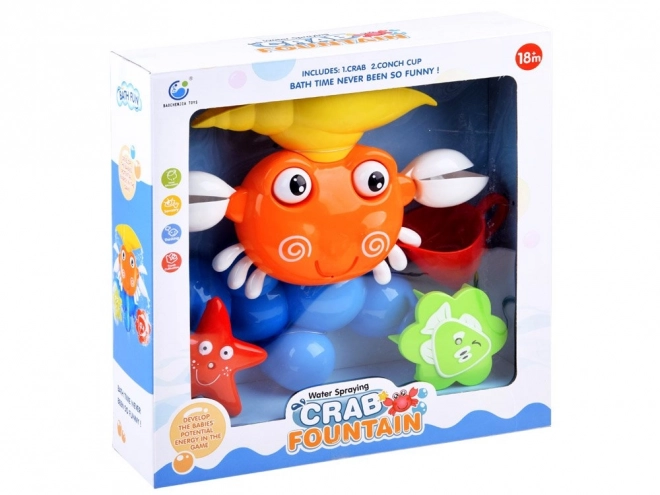 Colorful Bath Toy Crab with Fountain