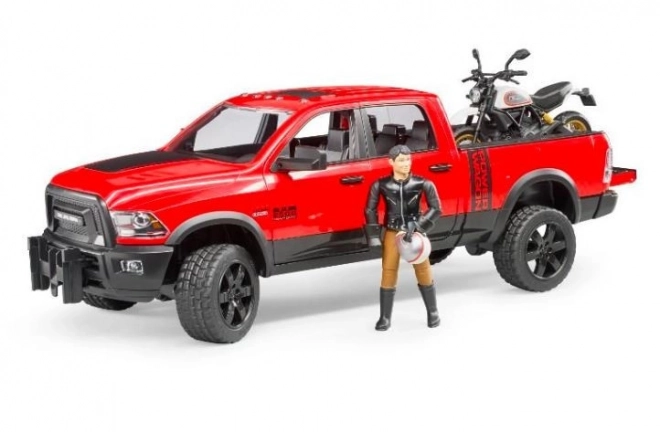 Off-Road Truck with Ducati Motorcycle