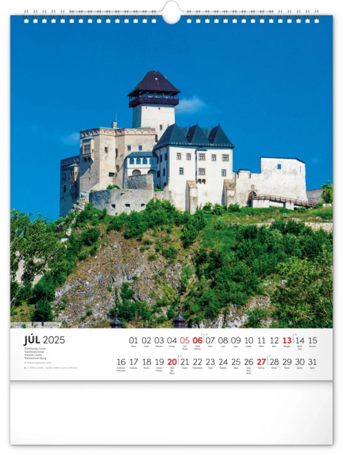 Wall Calendar Notable Sites of Slovakia 2025