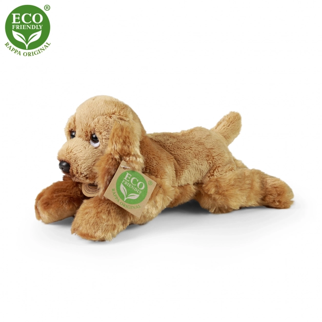 Eco-friendly plush lying dog 18 cm