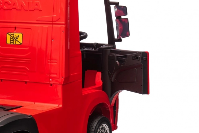 Red Lacquered Battery Powered Scania 4x4 Ride-On Car