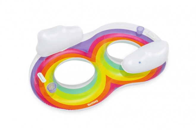 Rainbow Double Inflatable Swim Ring