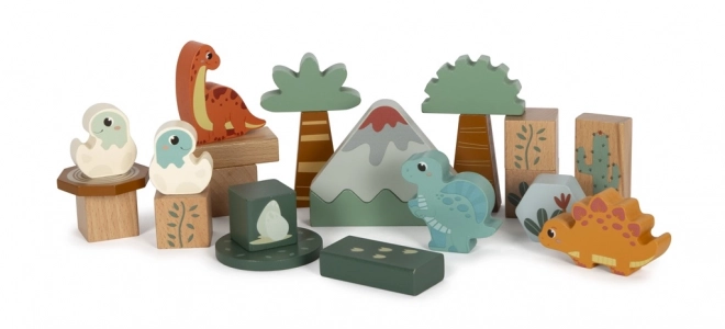 Dinosaur Wooden Blocks Set