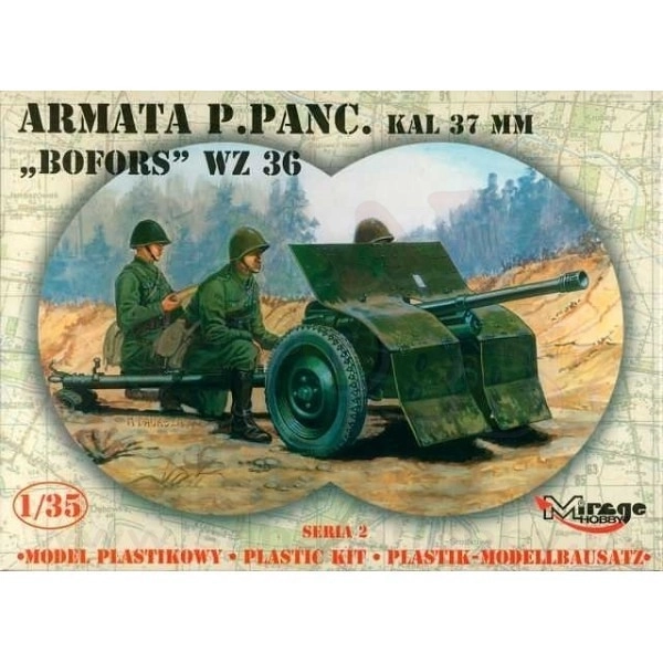 Plastic Model 37mm Bofors Anti-Tank Gun WZ.36