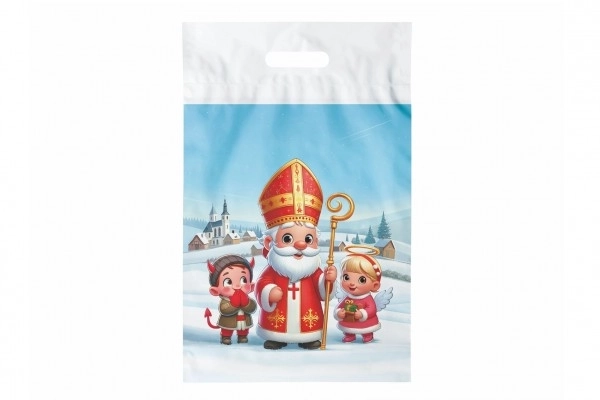 Christmas Themed Plastic Gift Bag