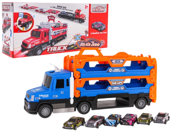 Interactive Red Truck with Launcher 2-in-1 & Accessories – Blue