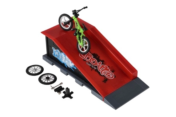 Finger Skatepark Set with Adjustable Bike and Ramp