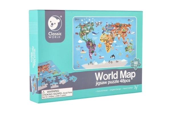 World Map Puzzle for Kids