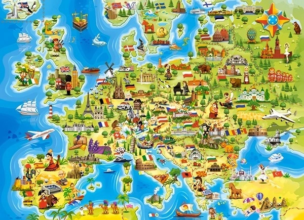 Map of Europe Puzzle by Castorland