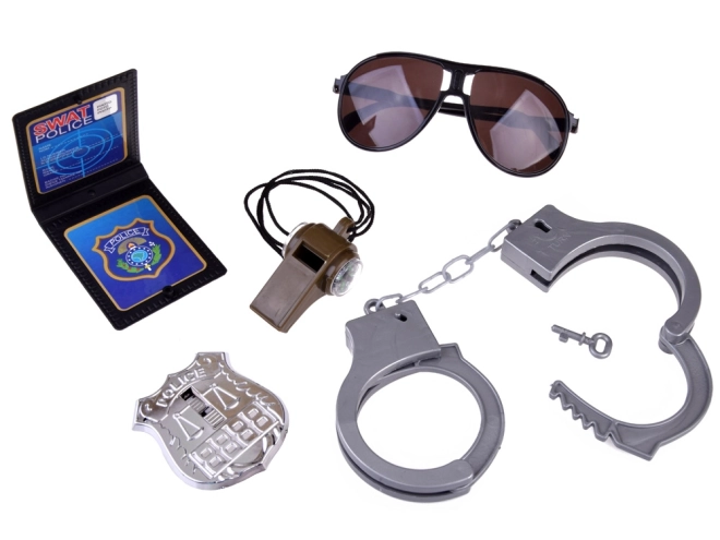 Police Set for Playing Policeman Weapon Handcuffs ZA4826