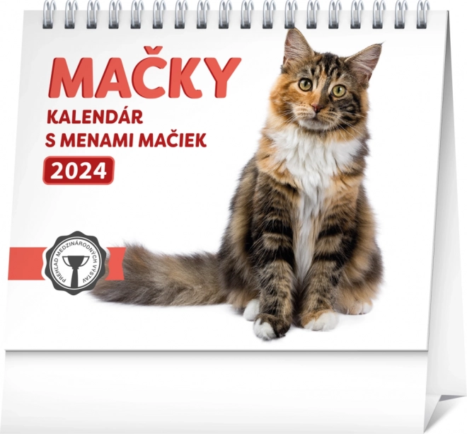 Desk Calendar Cats with Names 2024