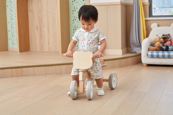 Wooden Polar Bear Ride-On Toy