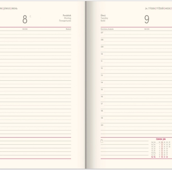 Daily Planner Notique Essenza 2026, Coffee, 15 x 21 cm