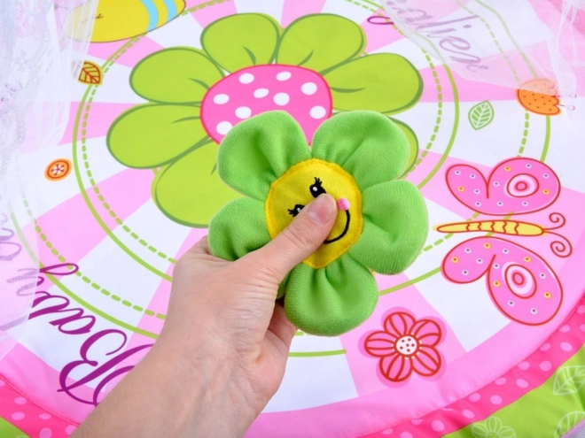 Baby Flower Playmat with Mosquito Net