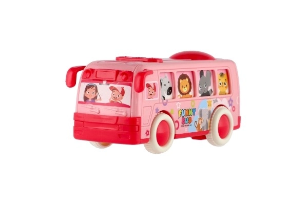 Plastic Friction Bus Toy for Kids, 12cm