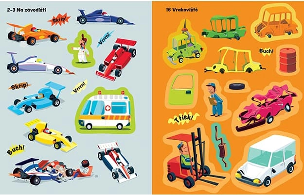 Sticker Book with Cars Theme