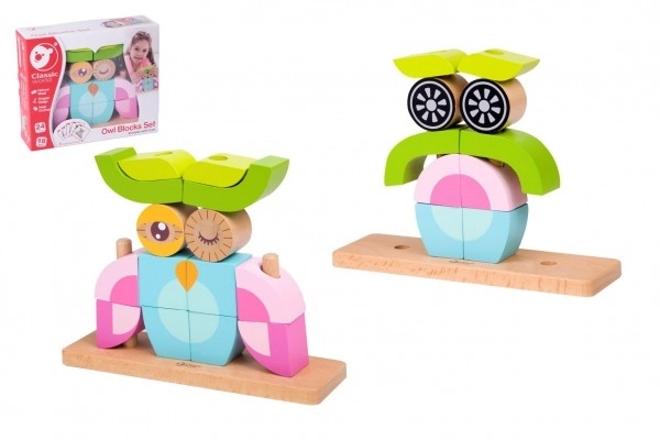 Wooden Owl Puzzle Set