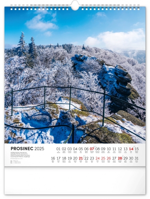 Wall Calendar Tour of Czech Landscapes 2025