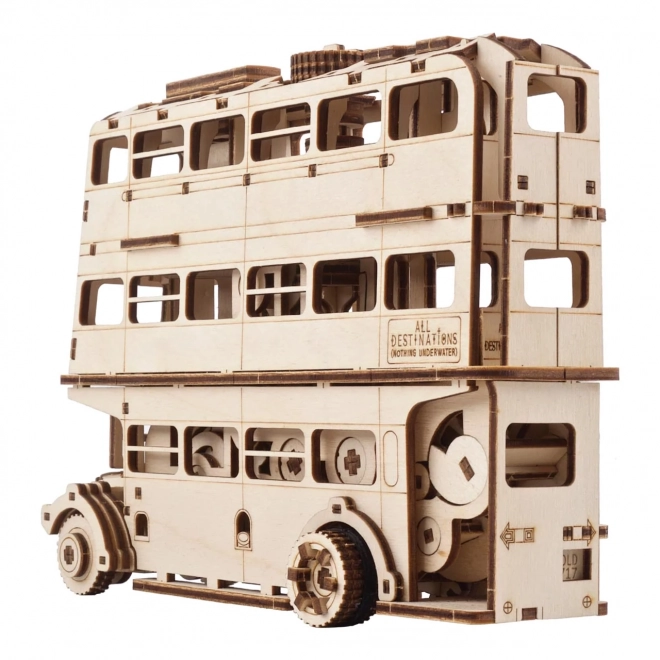 Ugears 3D Wooden Mechanical Puzzle Knight Bus from Harry Potter