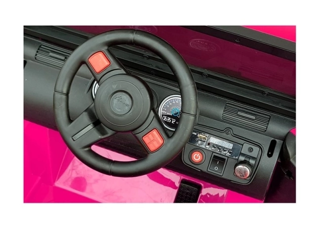 Pink Battery-Powered Car with Remote Control and Leather Seats