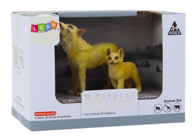 Wolf Figurine Set - Adult and Pup