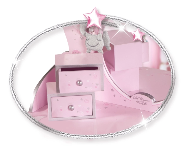 Magic Maria Wooden Vanity Set with Mirror