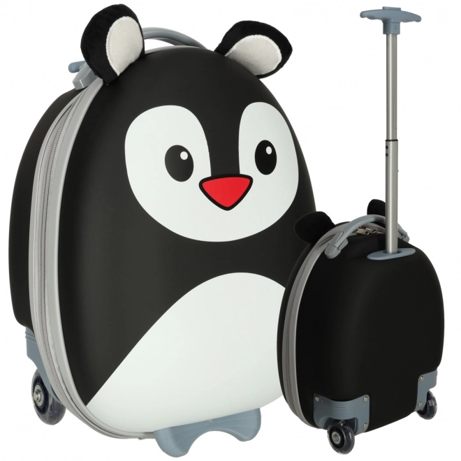 Children’s Penguin Travel Suitcase with Wheels