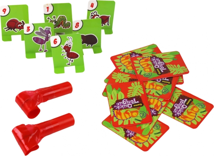 Barevné karty s hmyzem a čísly