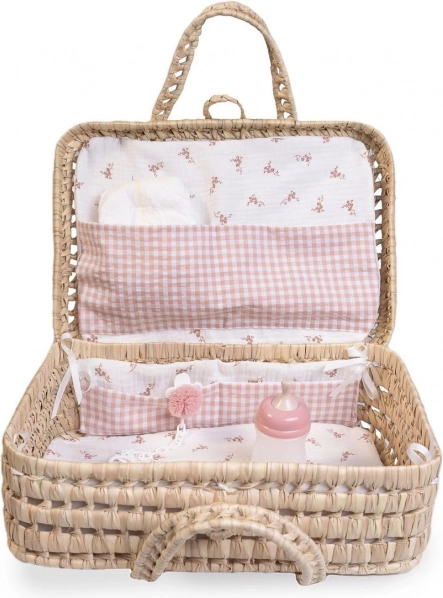 Wicker suitcase with accessories for a doll ANTONIO JUAN