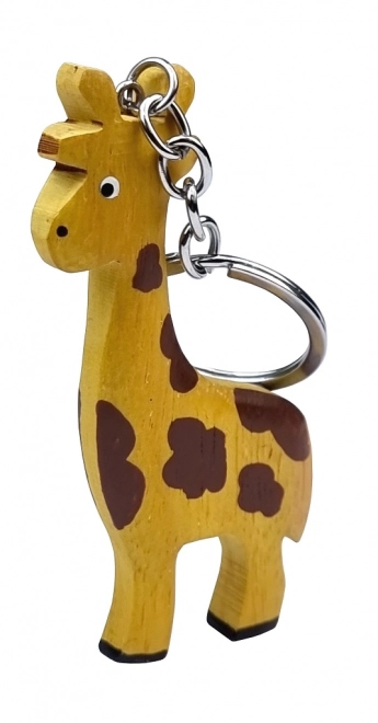 Large Wooden Giraffe Keychain