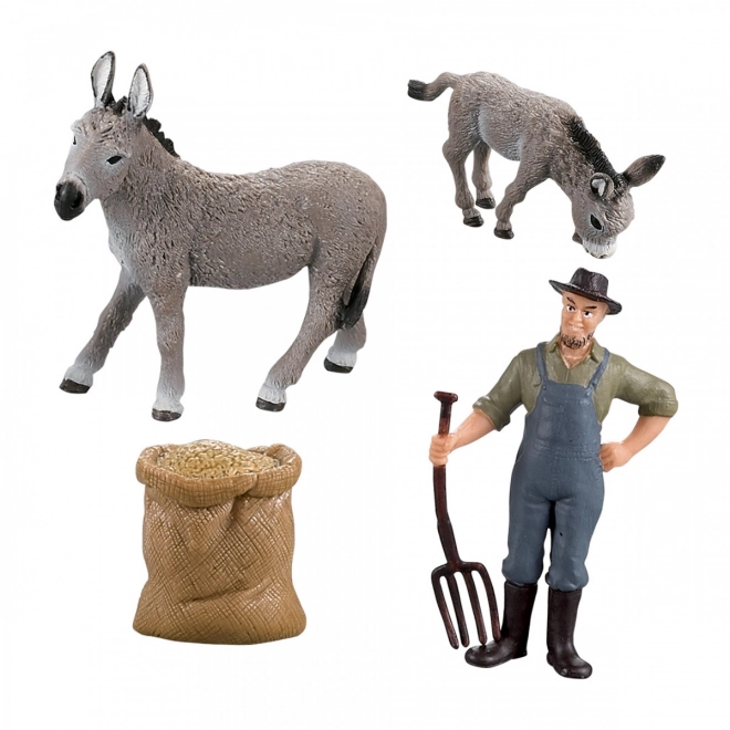 Farm Animal Set with Farmer