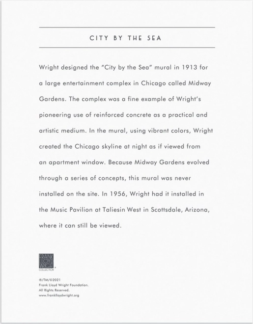 Coastal City Jigsaw Puzzle by Frank Lloyd Wright