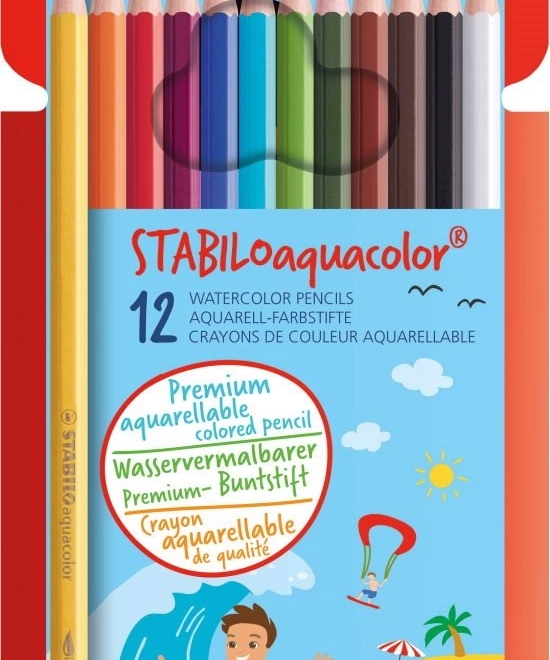 Set of watercolor pencils Stabilo Aquacolor 12 pcs