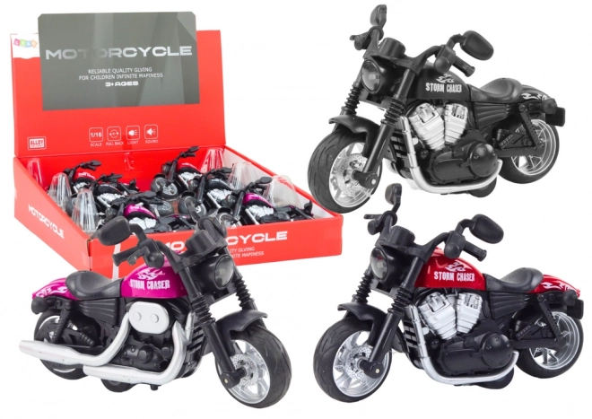 Harley Style Friction Motorcycle Toy in Three Colors