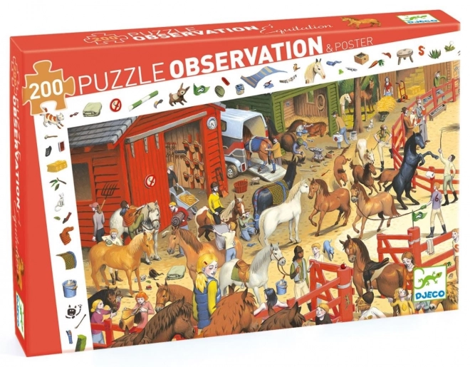 Djeco Puzzle Observation Horses 200 Pieces