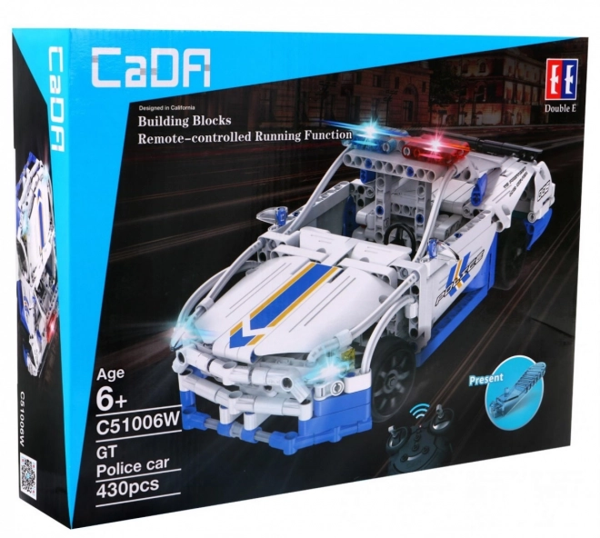 Remote Control Police Car Building Set