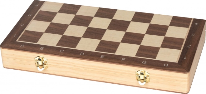 Magnetic Wooden Chess and Checkers Set 2-in-1