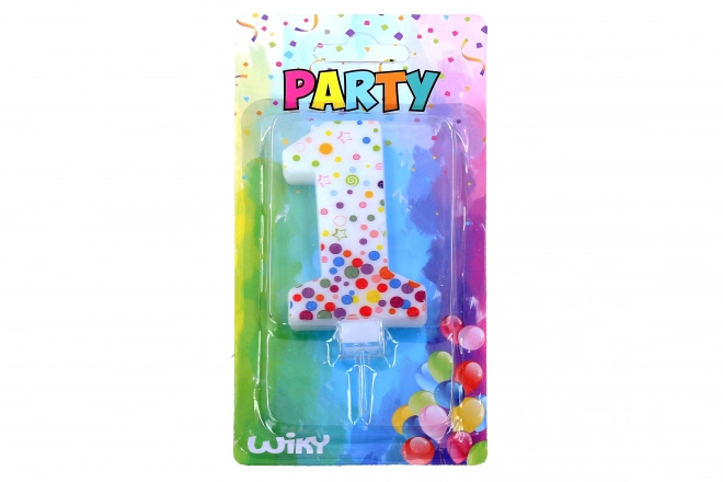 Party Candle Number 1 Dots