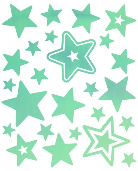 Fluorescent Star Stickers Large Sheet