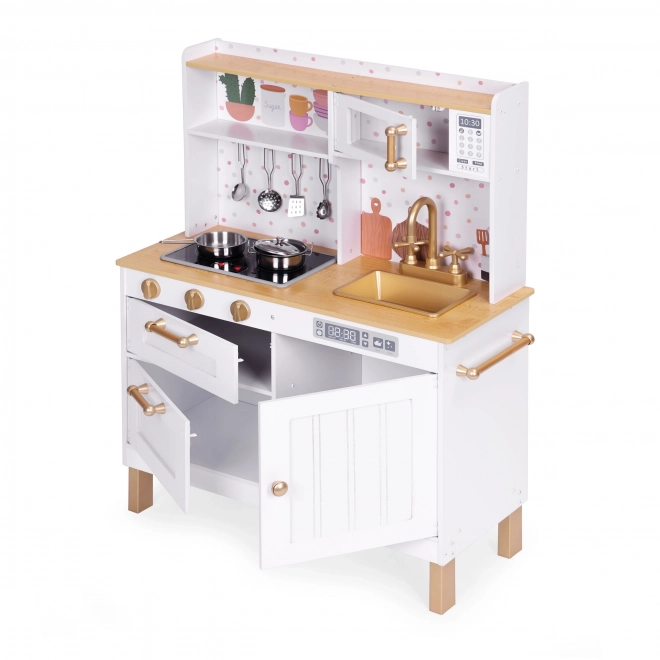 Wooden Play Kitchen with Sounds and LED