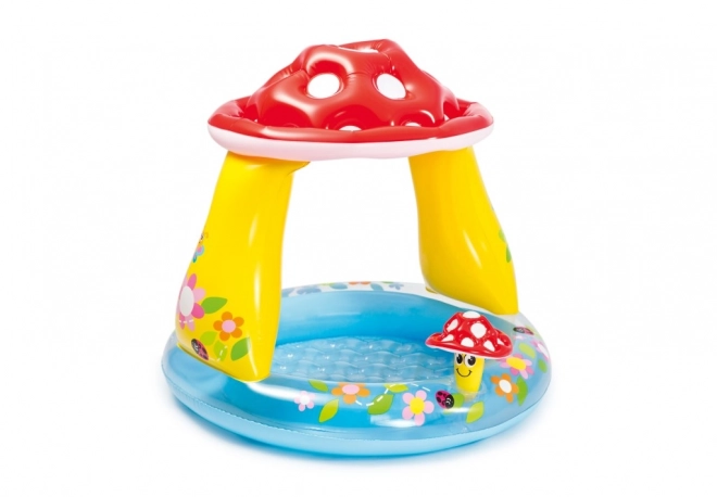 Inflatable Pool with Mushroom Canopy