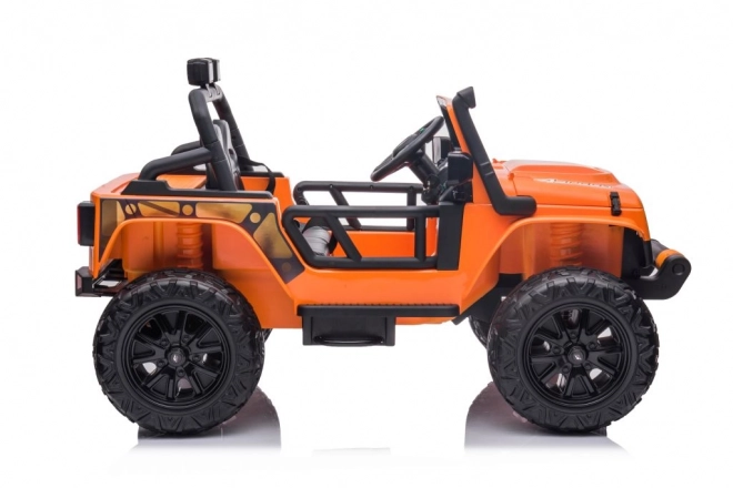 Orange Battery-Powered Ride-On Car