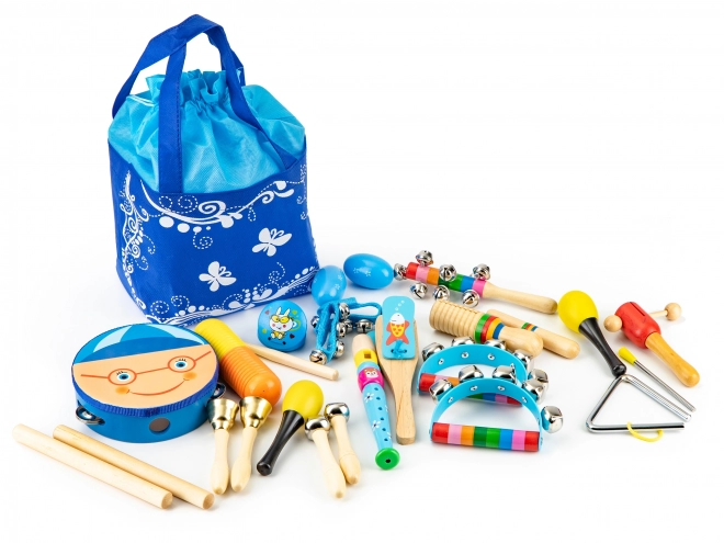 Musical Instruments Wooden Toy Set with Backpack