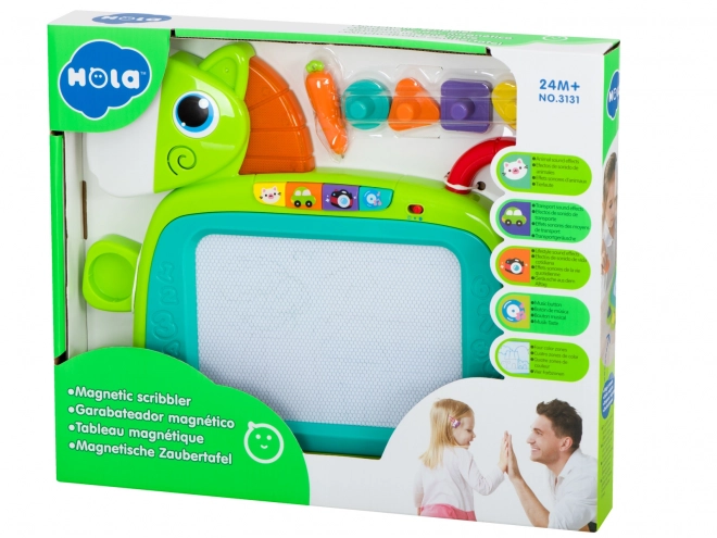 Magnetic Drawing Board with Stamps - HOLA